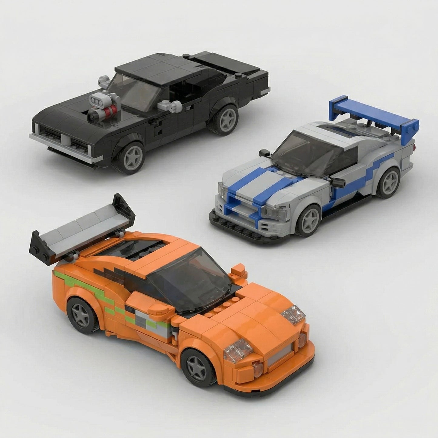 RevVblox Fast & Furious bundle featuring colorful LEGO-style cars and characters from the popular film series.