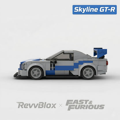 RevvBlox Fast & Furious bundle featuring toy cars and accessories inspired by the popular racing movie franchise.