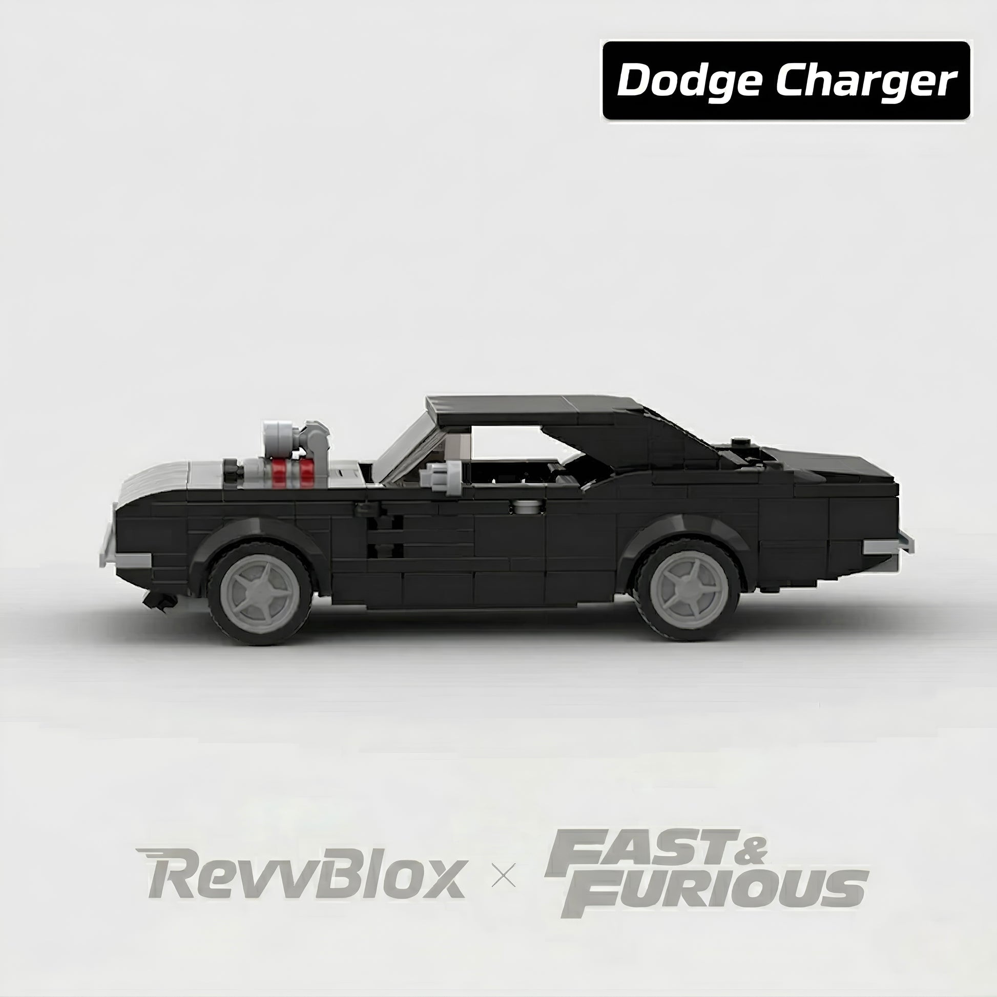 RevvBlox Fast & Furious bundle featuring LEGO-style toy blocks with characters and cars from the Fast & Furious movie series.