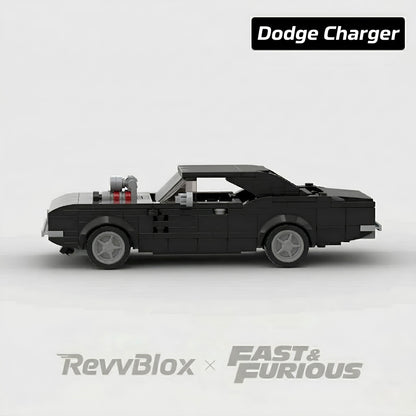 RevvBlox Fast & Furious bundle featuring LEGO-style toy blocks with characters and cars from the Fast & Furious movie series.
