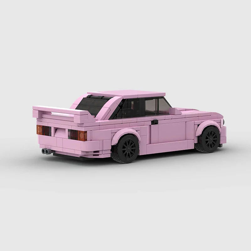 RevvBlox BMW M3 E30 diecast model car with detailed exterior and iconic design, shown in a close-up view.