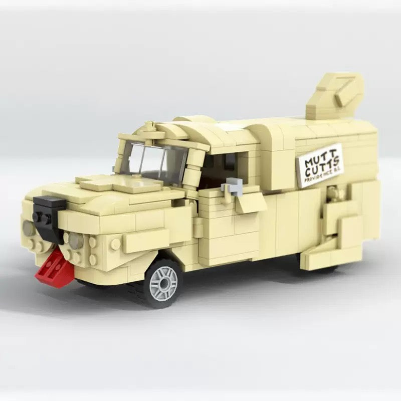 RevvBlox Mutt Van from Dumb and Dumber LEGO-style building block set, detailed toy vehicle with vibrant colors and realistic design