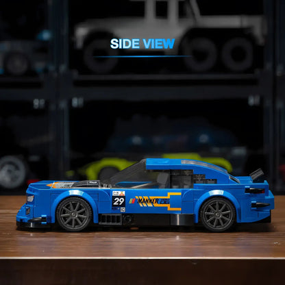 RevVBlox Chevrolet Camaro Garage 56 model car displayed on a white background, showcasing detailed features and design.