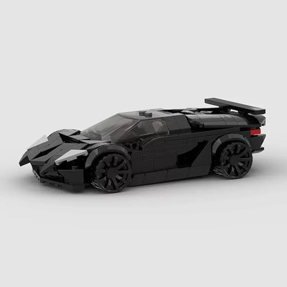 Red Lamborghini Huracan toy model by RevvBlox, detailed miniature with realistic design and sleek exterior.