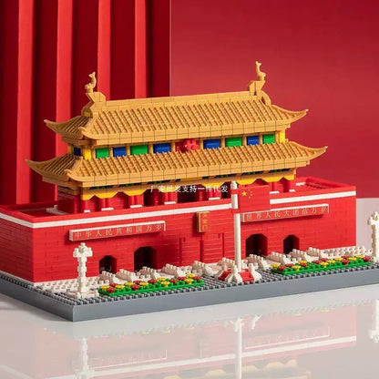 RevvBlox Tiananmen Square building block toy set with detailed miniature replica of Tiananmen Square scene.