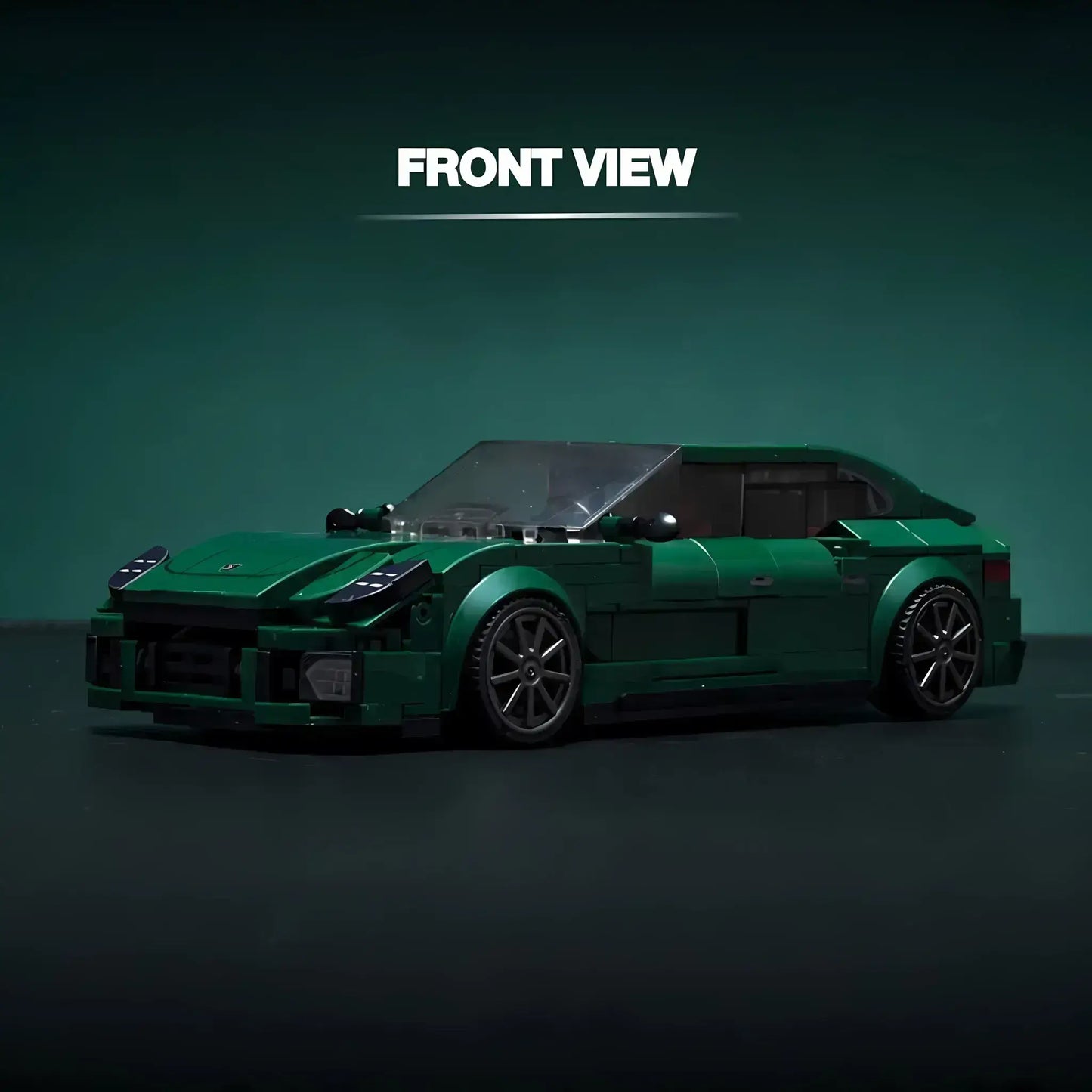 Front view of a Porsche Panamera model by RevvBlox showcasing sleek design and detailed features.
