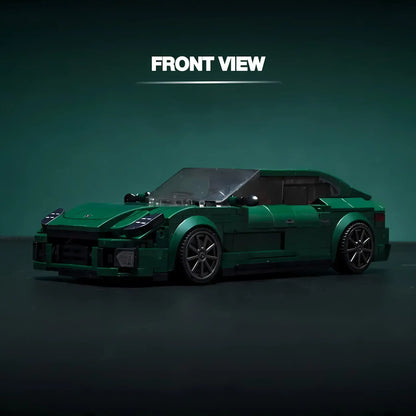 Front view of a Porsche Panamera model by RevvBlox showcasing sleek design and detailed features.